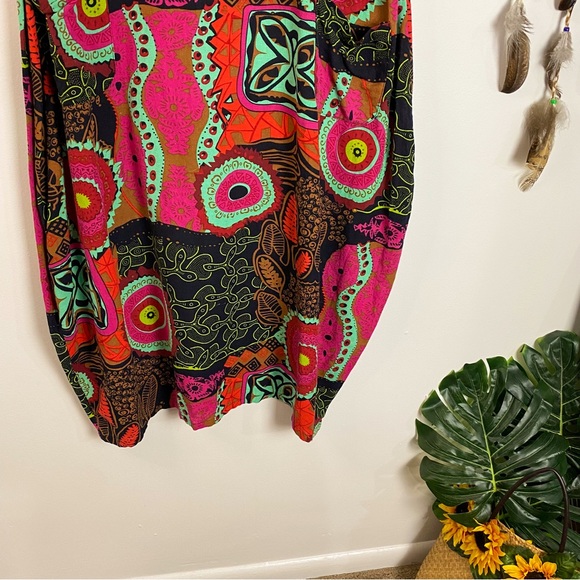 Zanzea Abstract Funky Print Short Sleeve Maxi Dress with Pockets Size XXL - Picture 11 of 12